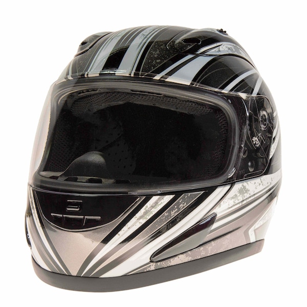 Raider Helmet, Octane-Blk/Silver/Grey-Xl 55-568S-16 | Zoro